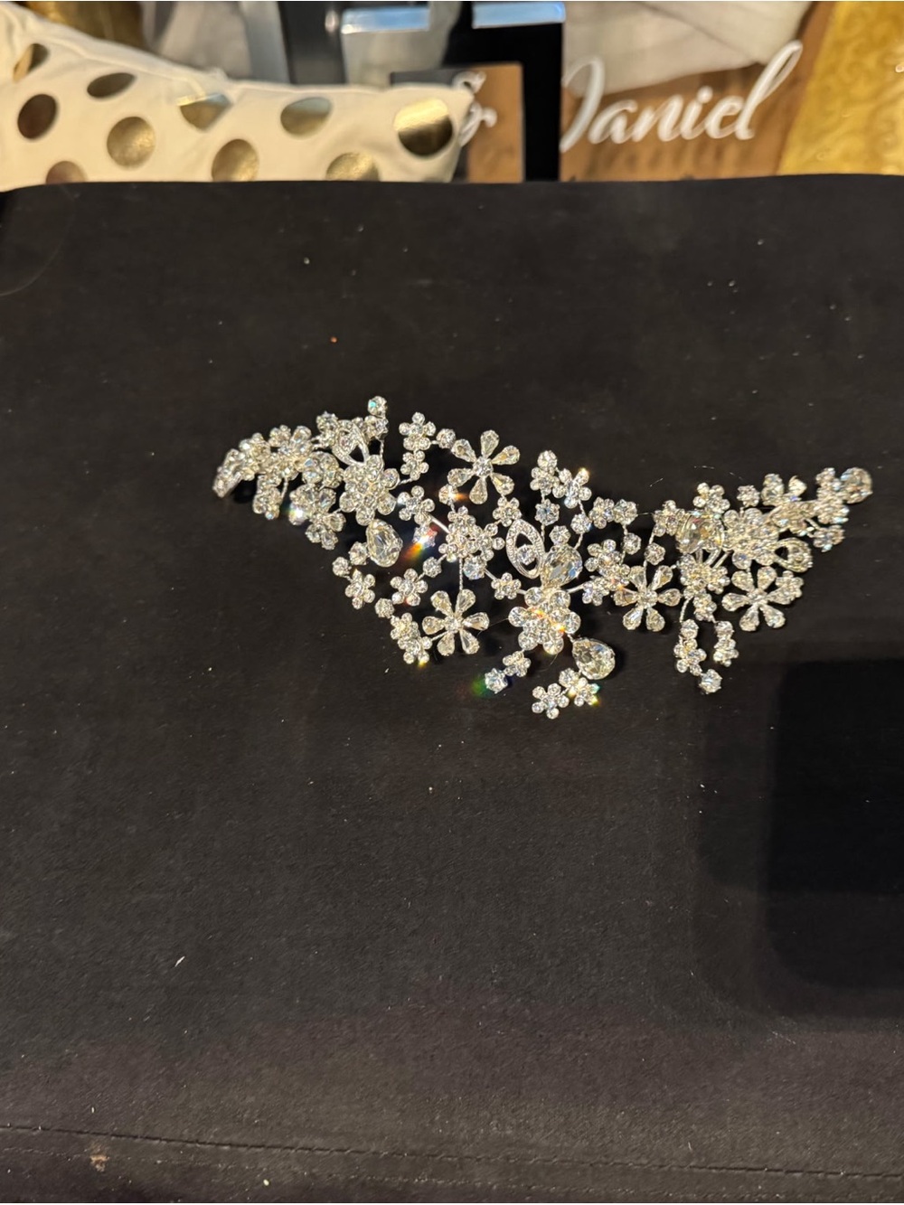 Crystal Floral Hair Vine - Silver Sparkle